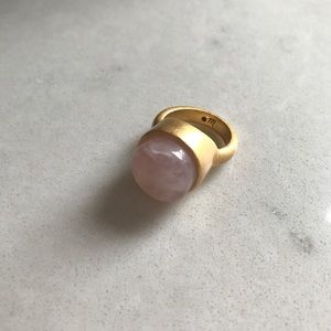 Size 6 Madewell Keylight pink brass ring